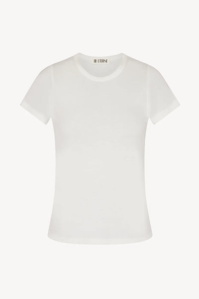 ETERNE~ Fitted crewneck short sleeve cotton modal T-Shirt 364-03