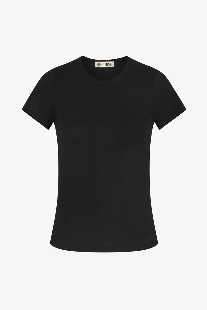 ETERNE~ Fitted crewneck short sleeve cotton modal T-Shirt 364-03