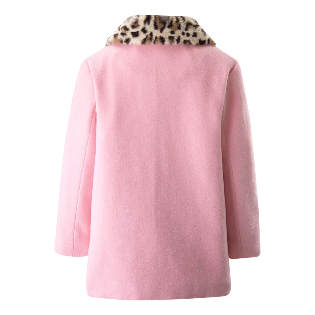 RACHEL RILEY~ Leopard Faux Fur collar coat