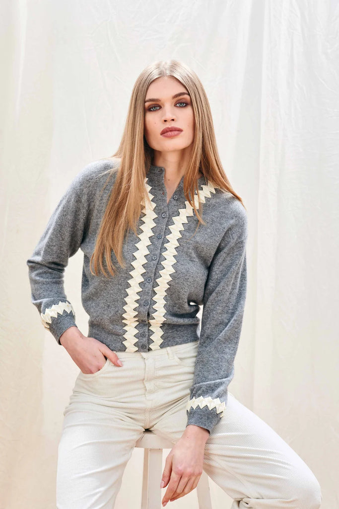 JUMPER1234~ Twisted ribbon cardigan