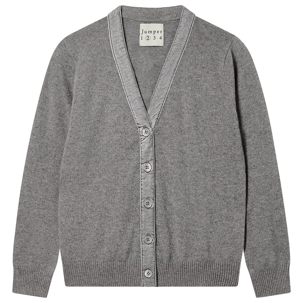 JUMPER 1234~ Velvet trim little cardigan