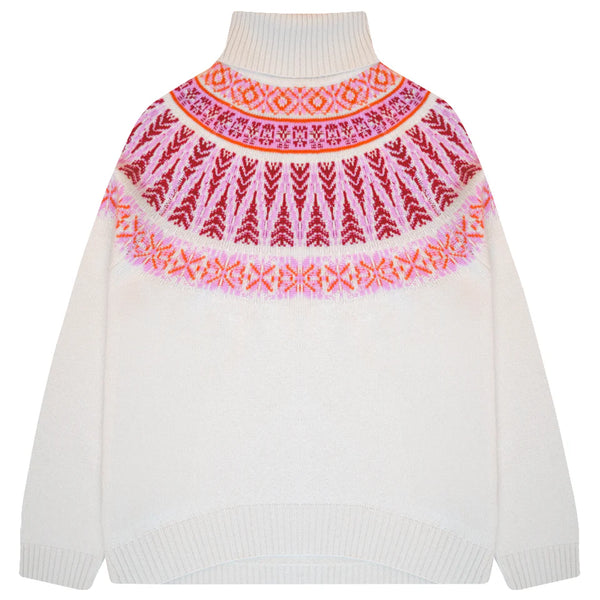 JUMPER 1234~ Fairisle roll collar