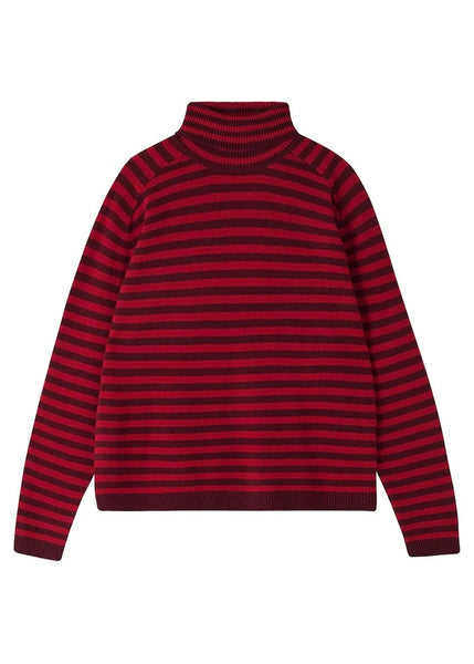 JUMPER 1234~ Narrow stripe roll collar