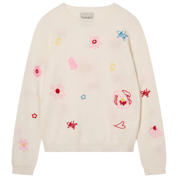 JUMPER1234~ Floral tribute crewneck sweater