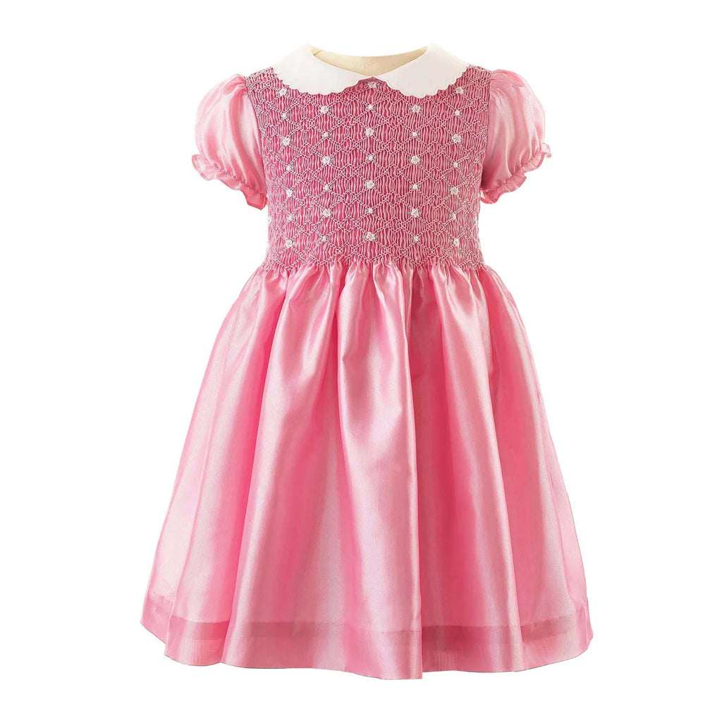RACHEL RILEY~ Taffeta rosebud smocked party dress