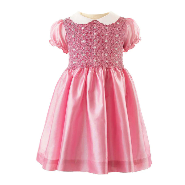 RACHEL RILEY~ Taffeta rosebud smocked party dress