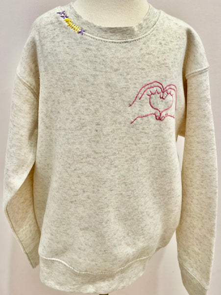 SWEET OLIVE STREET~Sweatshirt~ Taylor hand heart