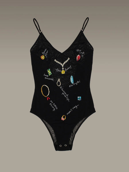 LOVE AND SWANS~ Bodysuit with jewels or France decorations