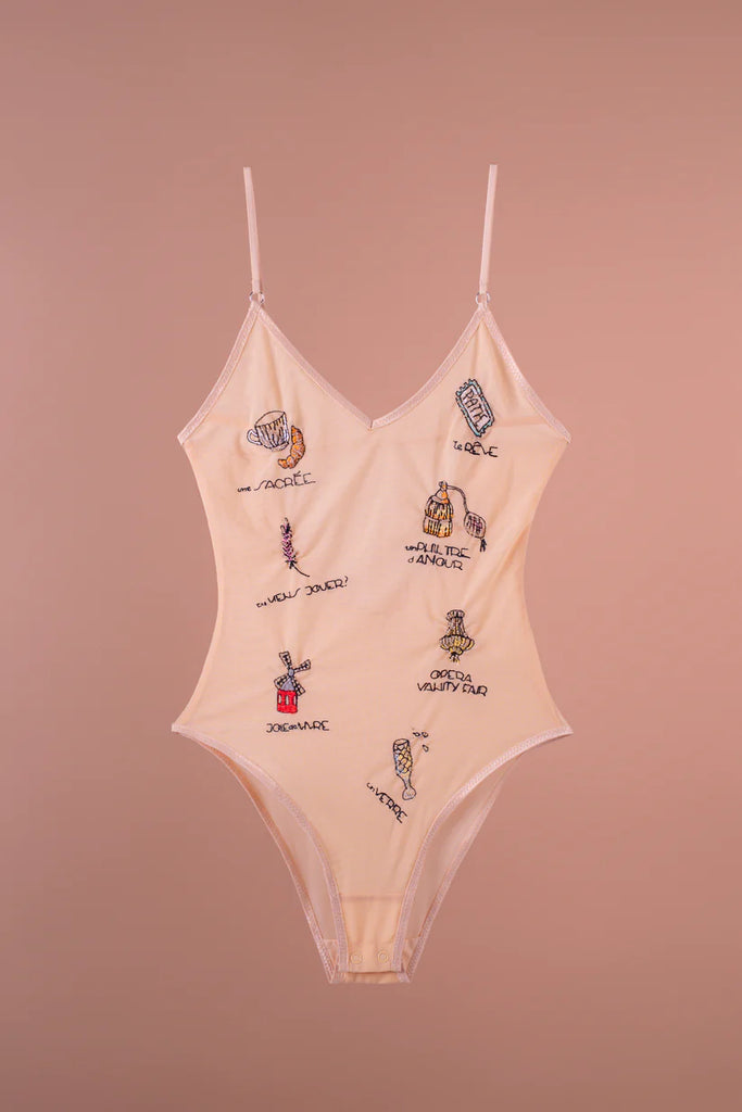 LOVE AND SWANS~ Bodysuit with jewels or France decorations