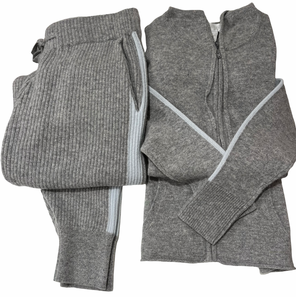 ARLOTTA~ 2 pc cashmere racer stripe hoodie/jogger set.#3221/2031