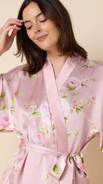 THE CAT’S PAJAMAS~ Eden rose silk robe