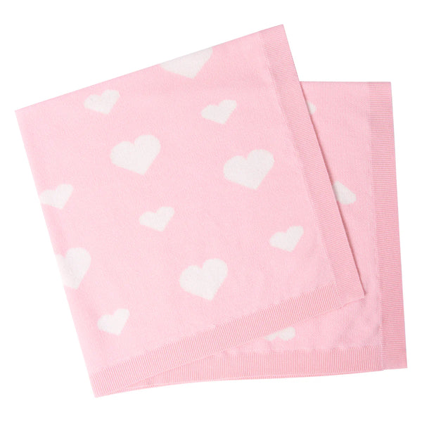 RACHEL RILEY~ Heart knit blanket