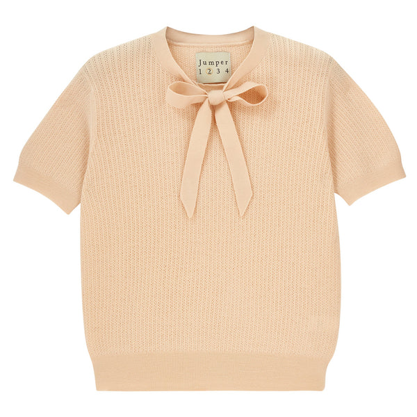 JUMPER1234~Ribbed pointelle tee