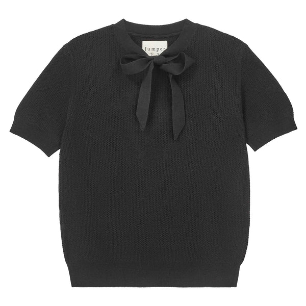 JUMPER1234~Ribbed pointelle tee