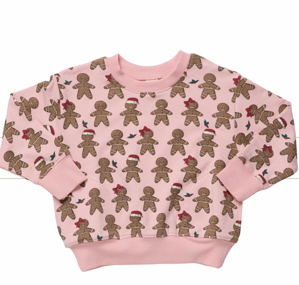 PINK CHICKEN- Coop~Gingerbread cookie play sweatshirt