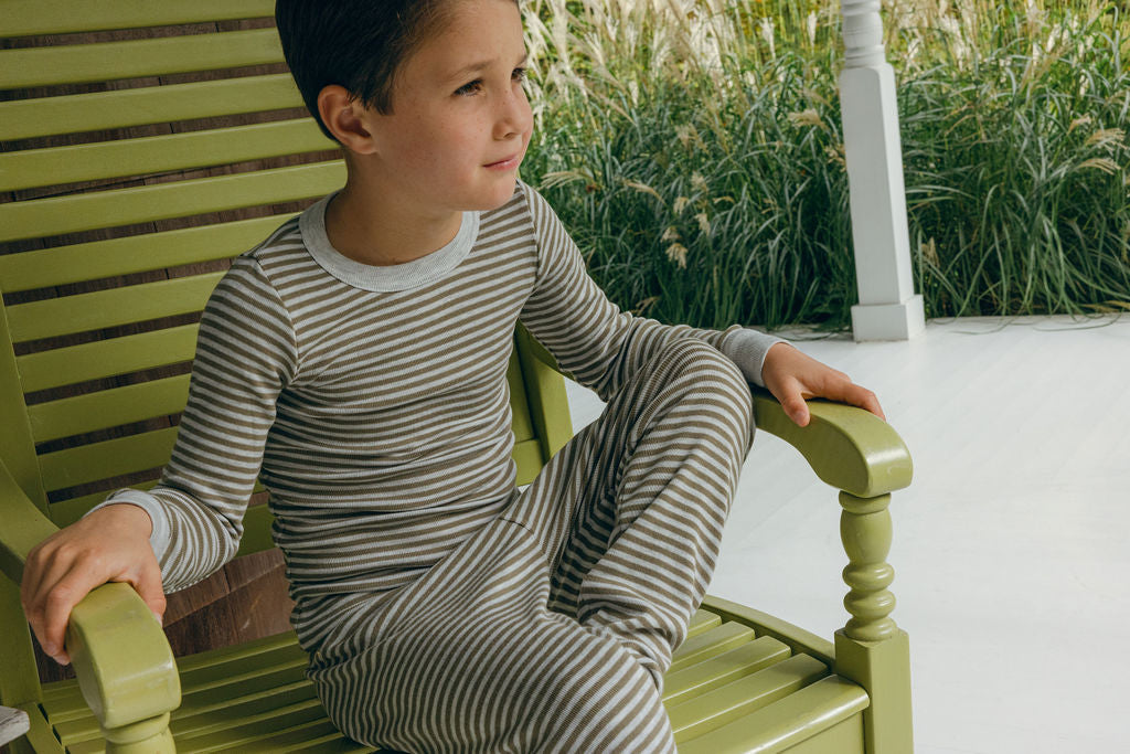 Boys Loden Heather Grey Sailor Stripe - Lookbook