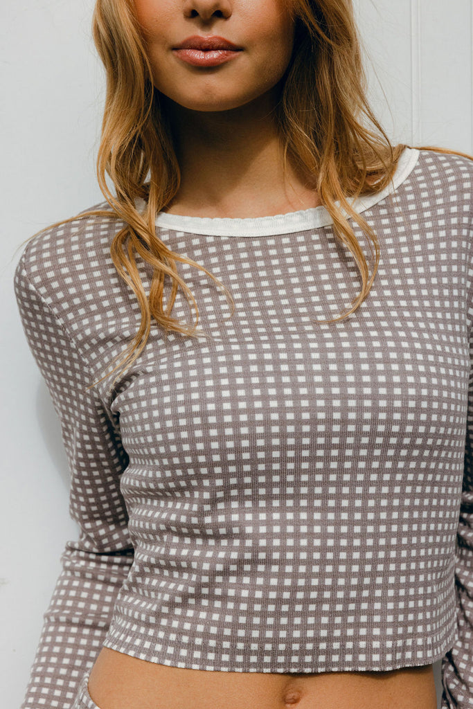 Brown Gingham Print - Lookbook