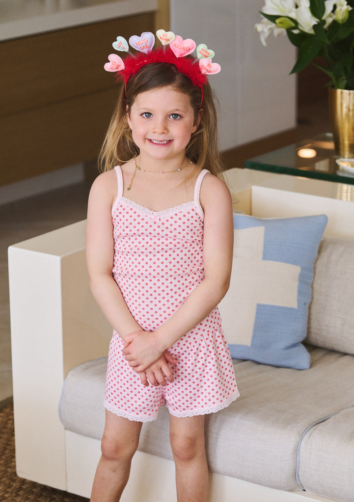 Girls Brette Classic Cami & Cece Short Set - Red Dot Print