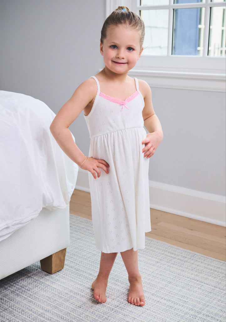 GIRLS IVORY VINTAGE HEARTS w Pink Lace Lookbook