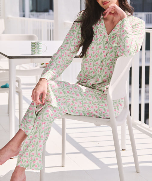 Polkadot CHARLEY Pajama Set - Tulip Print -New!
