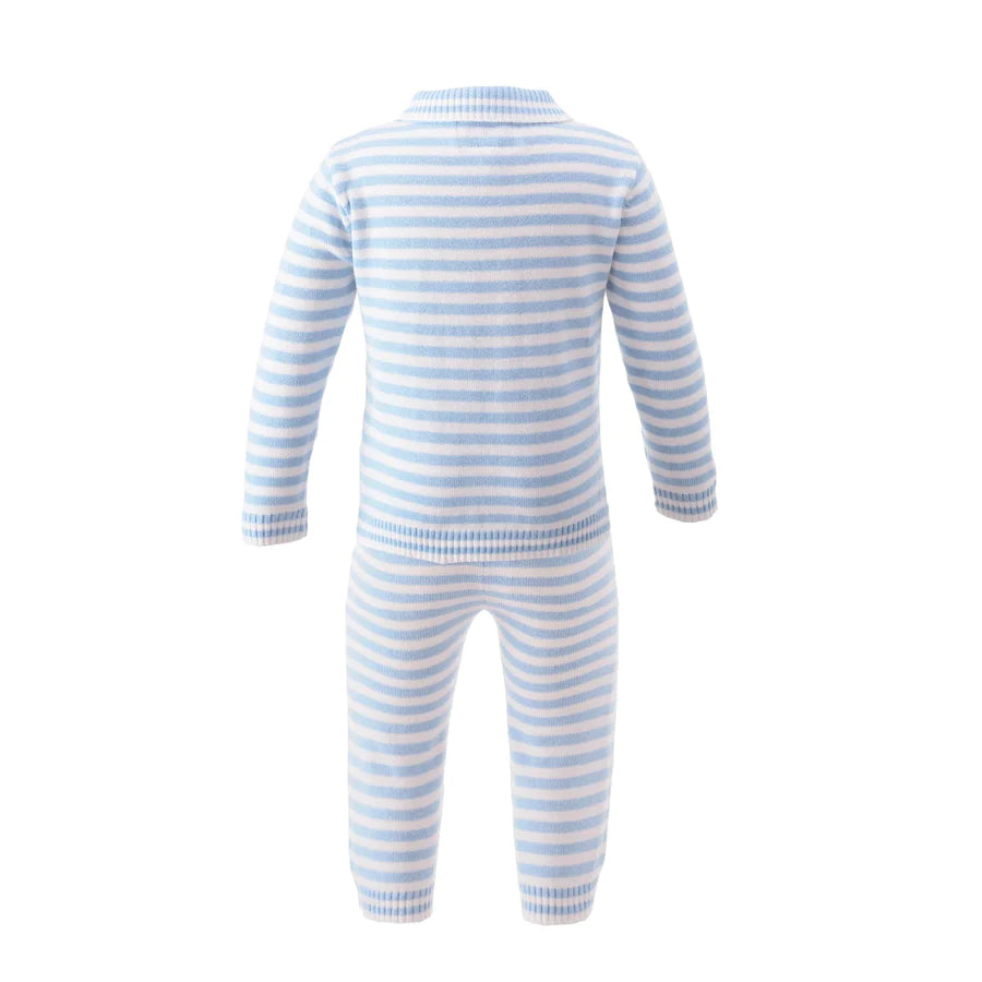 RACHEL RILEY~ Blue stripe knit set