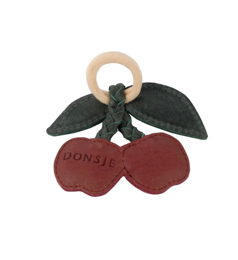 DONSJE ~ Cherry Leather HAIR TIE & other colors
