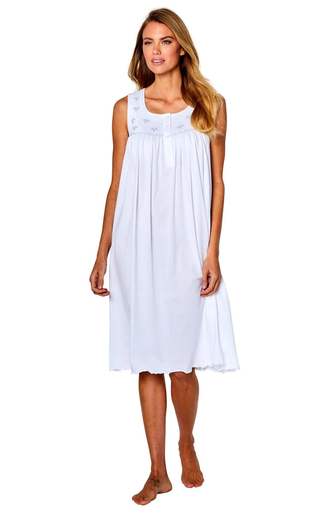 MARELLE~  Sue Short Sleeve smocked nightgown