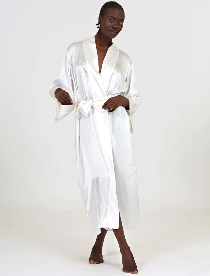 PAPINELLE~ Selena silk maxi robe