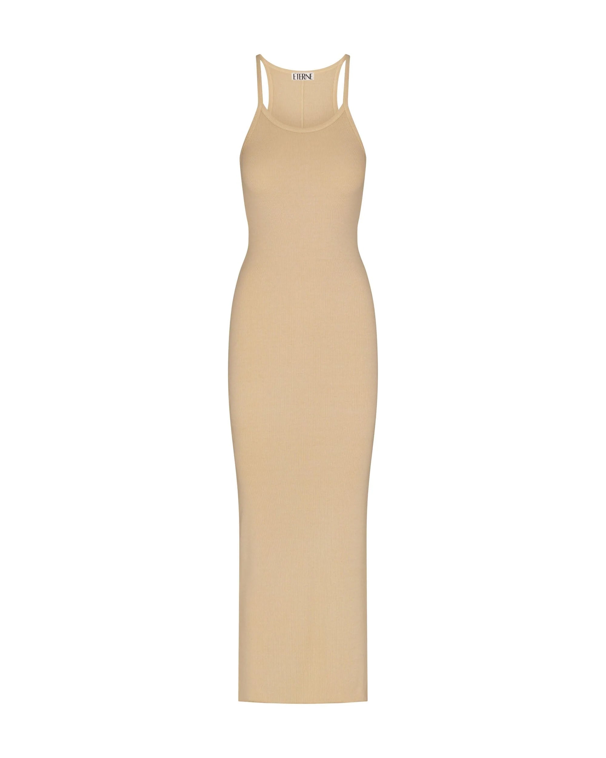 CHICLINE [チックライン] EMEREN DRESS Petite Viscose Linen Woven Tiered Halter Maxi Dress | Karen