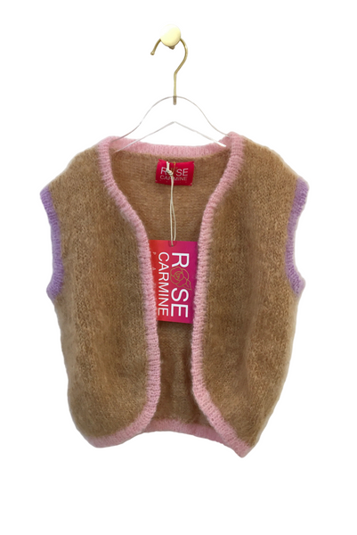 ROSE CARMINE ~ Bolero colorblock tricolor