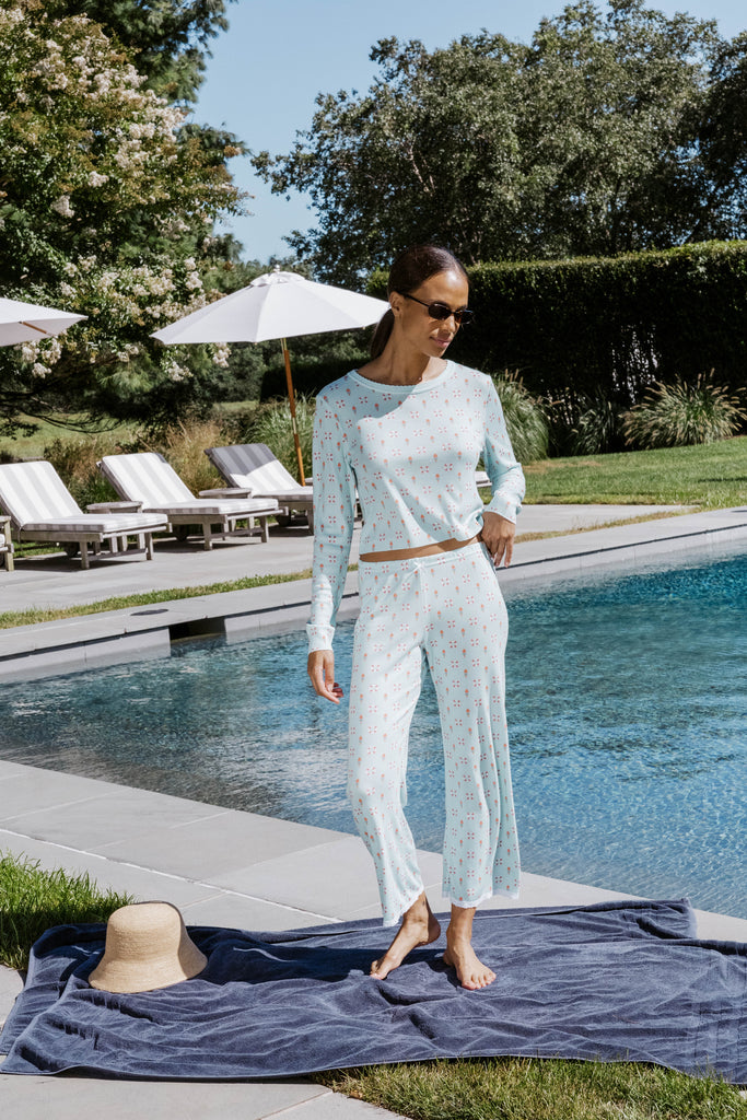 Patricia Hi-Rise Cropped Pant - Buoy Print