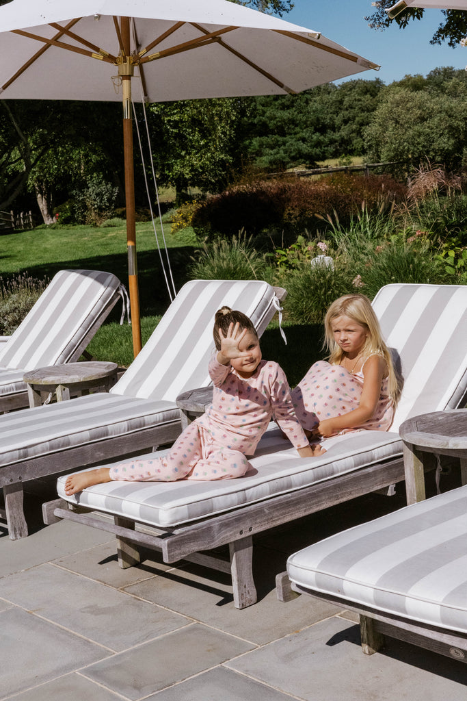 Girls Vivi Classic Long Sleeve Tee & Nina Pant Set - Beach Umbrella Print