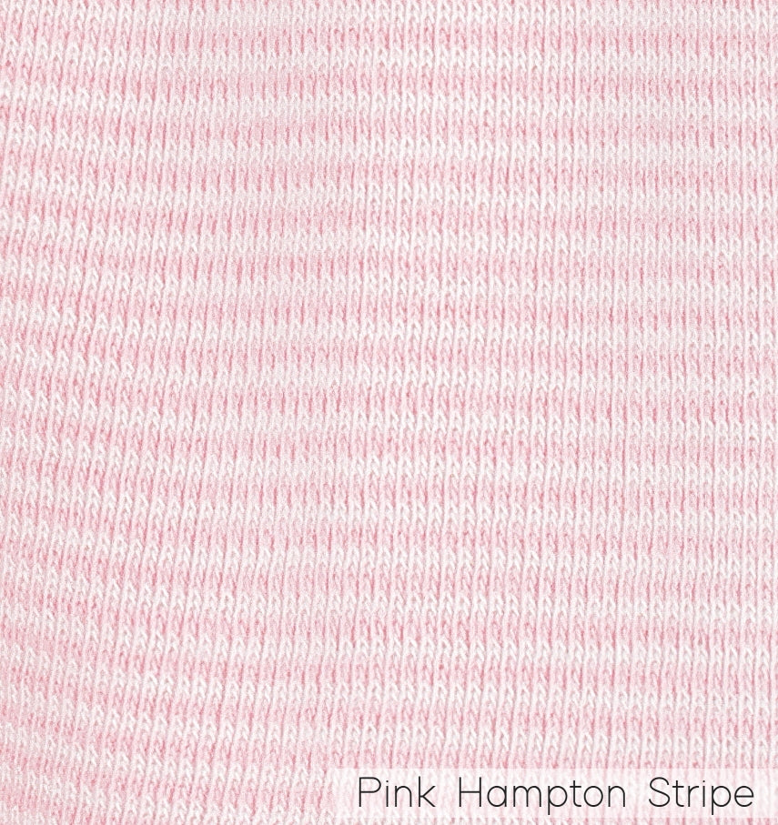 Polkadot CROP BARBIE V NK LS PINK Narrow Hampton Stripe