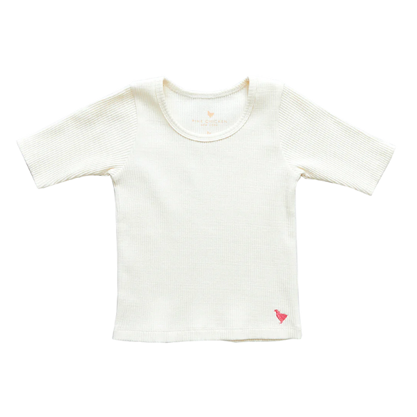 PINK CHICKEN~ Organic ribbed top