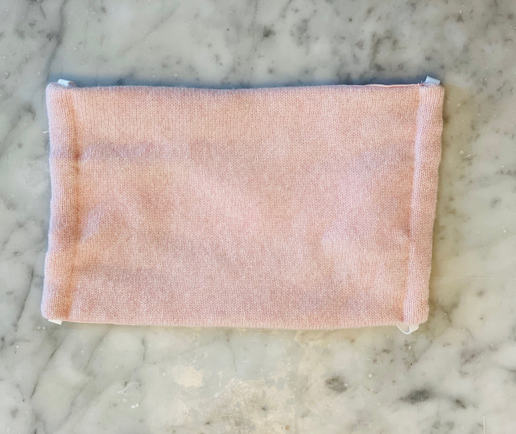 Cashmere Mask-  Pink Solid Knit