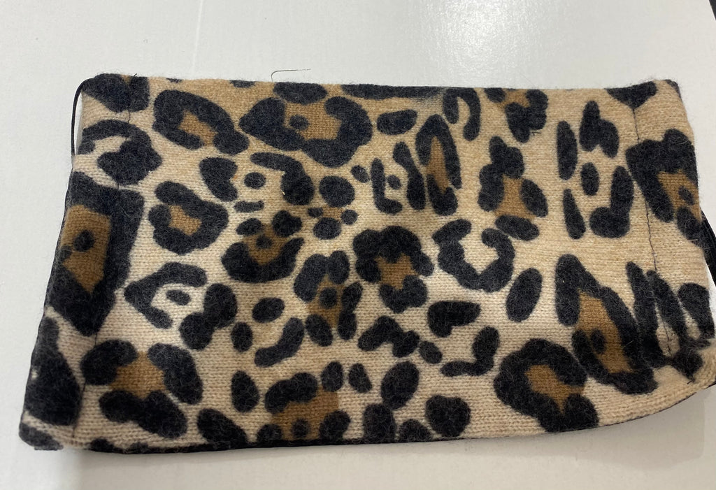 Cashmere Mask-  Leopard Solid Knit
