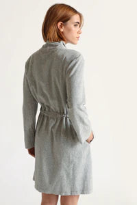 SKIN ~French terry robe w attached belt