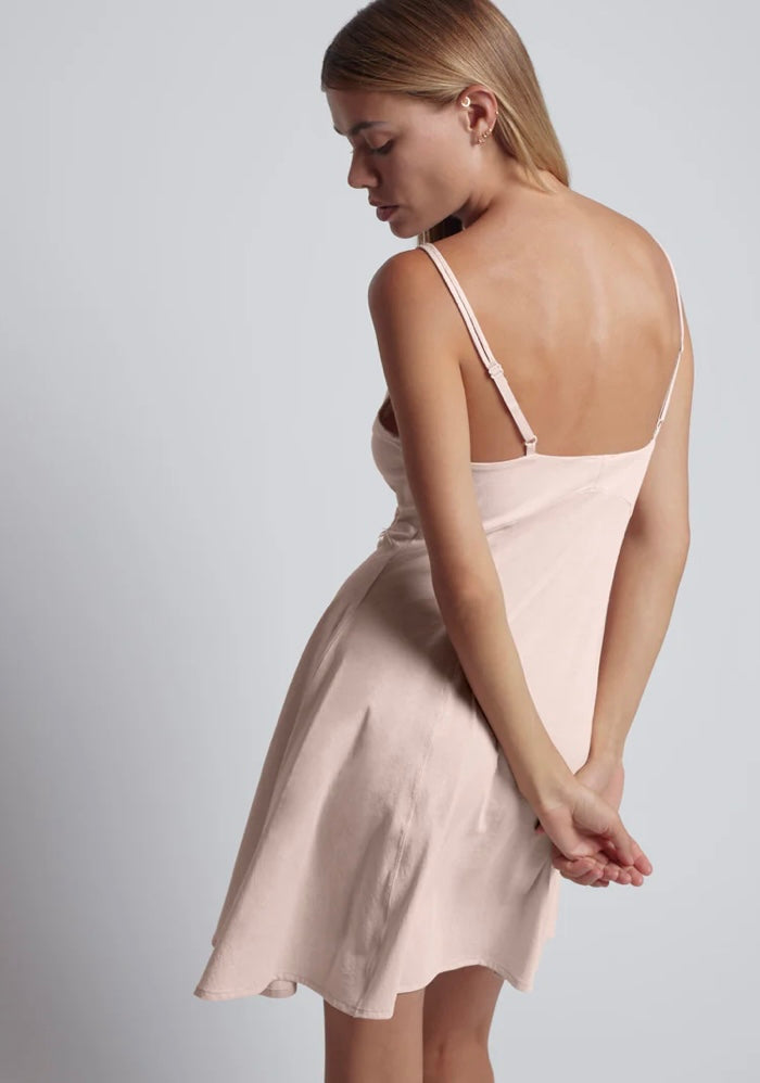 SKIN~ Mara lace trim nightgown