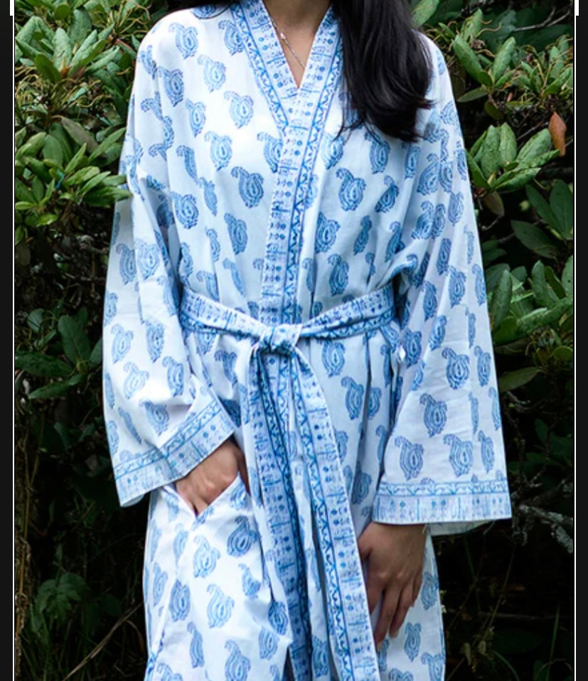 ANOKHI~ Short midi kimono robe