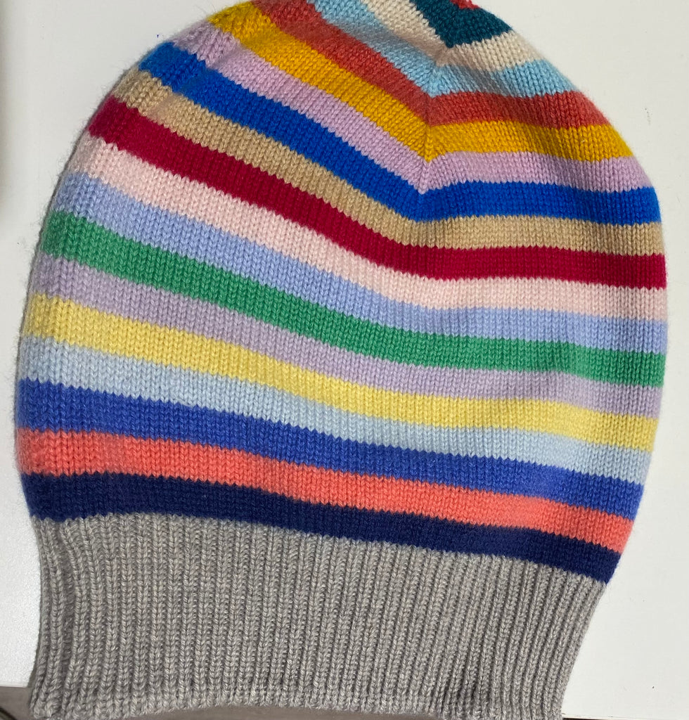 RICHARD GRAND~ Cashmere striped cap/hat