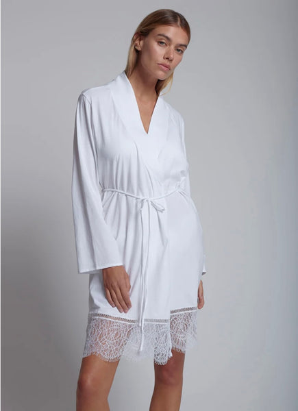 SKIN~ Maggie lace trim robe | RELAX HAMPTON