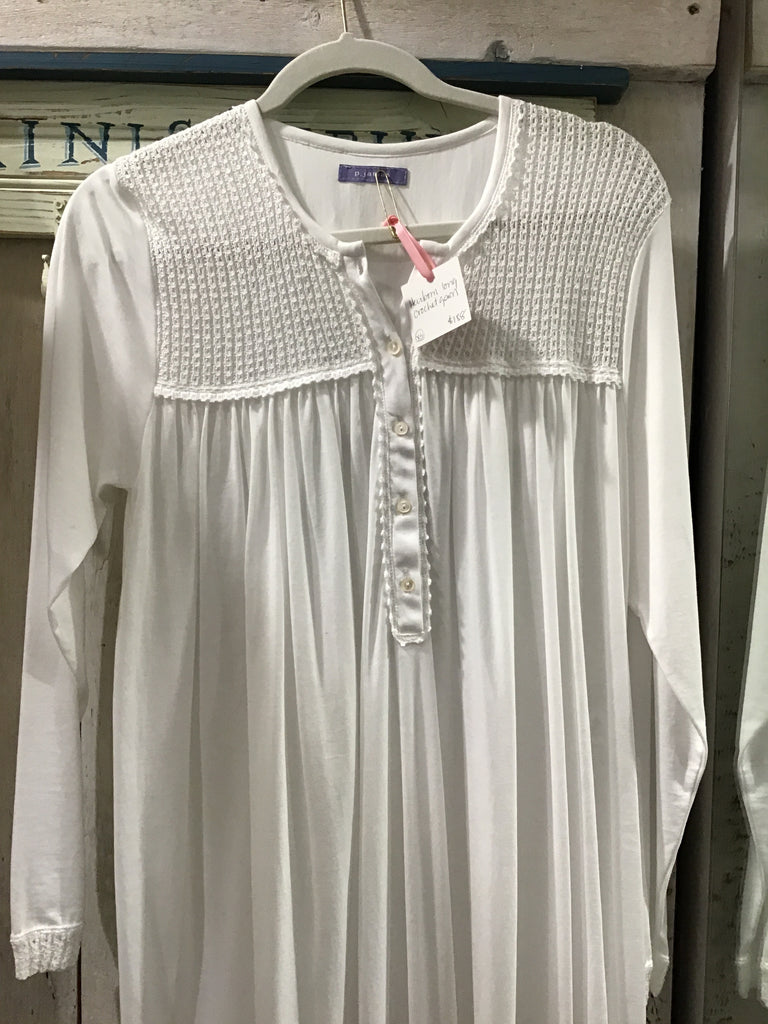 P. JAMAS ~ heirloom long crochet nightgown